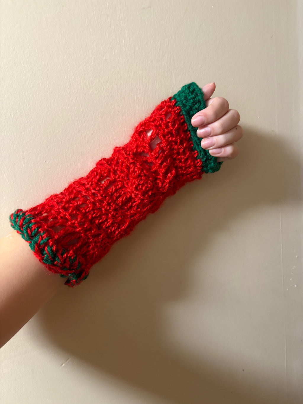 Christmas arm warmers!